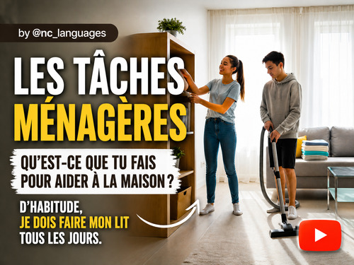 Preview of Grade 8-9 / GCSE FRENCH SONG Unit 4: Les tâches ménagères