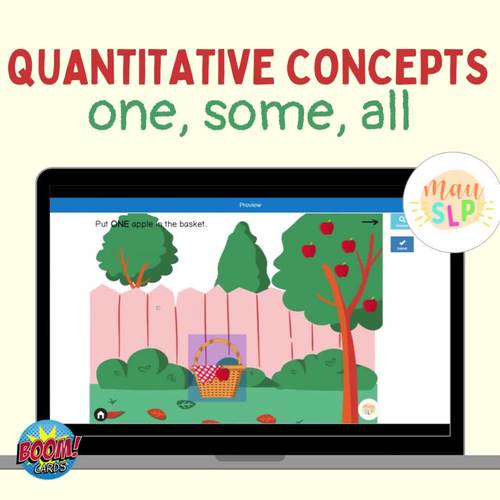 Quantitative Concepts One, Some, All (Level 2) by Mau SLP TPT