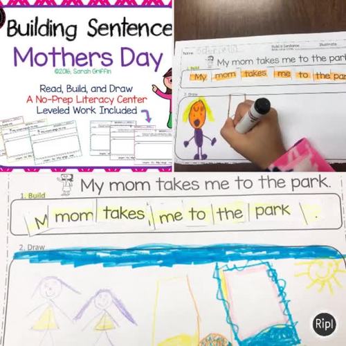 Building Sentences ~ Mothers Day by Little Learning Corner | TpT