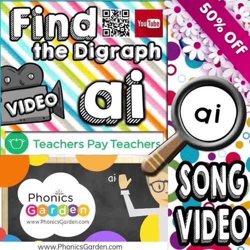 AI | Find the Letter Digraph | MP4 Video | Downloadable | Phonics Garden