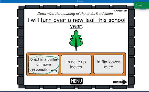 Fall Idioms in Context Speech Boom Cards™ by Aimee Walton | TPT