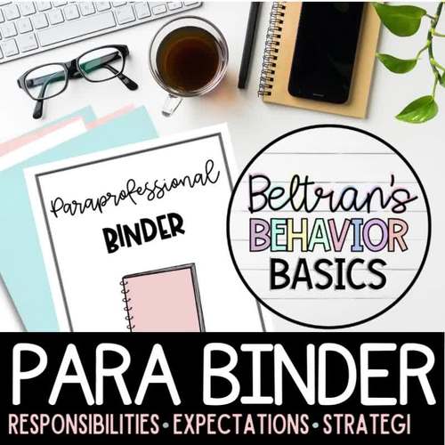 ABA Paraprofessional Binder for Autism or Self Contained Classroom
