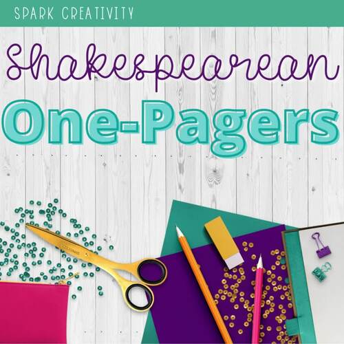 Shakespeare OnePagers l one pager l 1 pager by Spark Creativity