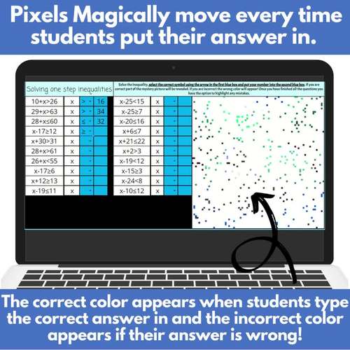 Solving One Step Inequalities Math Pixel Art BUNDLE by Pick Up and Go ...
