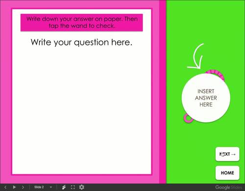 Google Slides PPT Game Template | Digital Editable Self-Checking | Bubbles