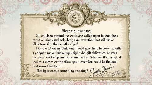 Santa Invention Project Level 1: Creative Drawing + Math + Writing Activity