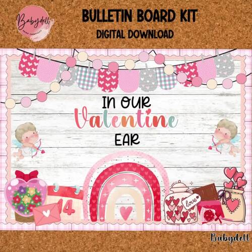 Valentine's Day Bulletin Board Kit: Share The Love | February Classroom ...