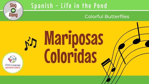 Preview of Spanish Sing-Along ~ Colorful Butterflies