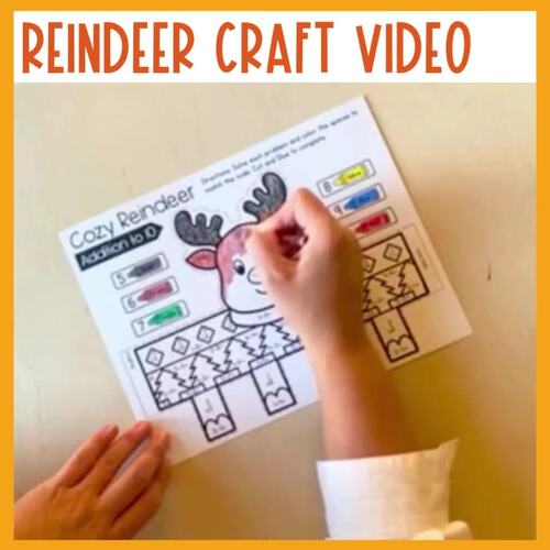 Christmas Math Craft 2nd Grade, Addition within 10 and 20, Double-Digit ...