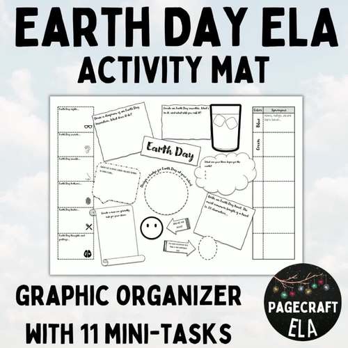 Earth Day Printable Activity Mat | Middle and High School by Pagecraft ELA