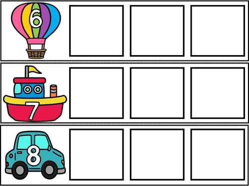 Count On and Write Numbers! Transportation Theme by Erika Deane | TPT