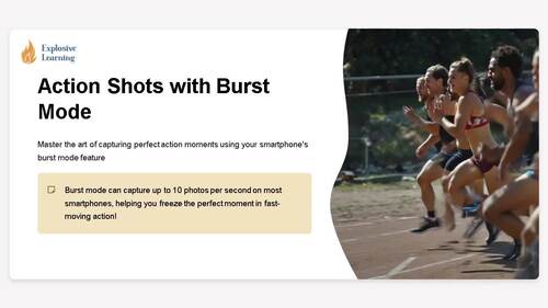 Action Shots with Burst Mode Lesson Grades 4-12 PPTX Slides | TPT