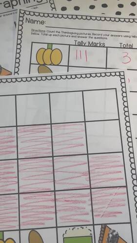 First Grade Math Data and Graphing Worksheets Thanksgiving | TPT