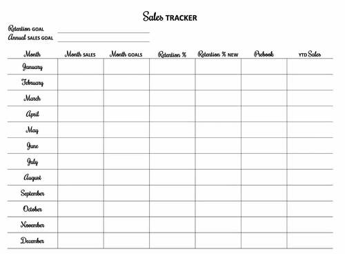 Sales Tracker Printable PDF by Mom Money Map | TPT