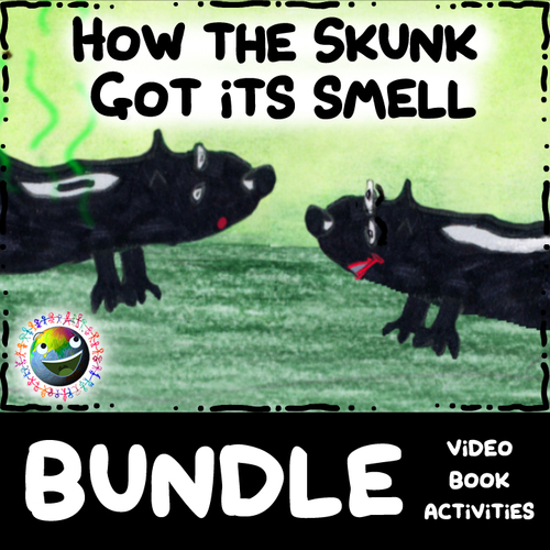 Preview of Kids Stories BUNDLE - "How The Skunk Got Its Smell" - Video, Book & Activities