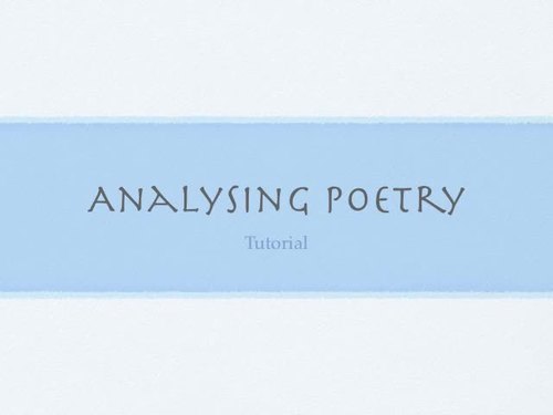 Preview of Analysing Poetry - "The Road Not Taken" By Robert Frost