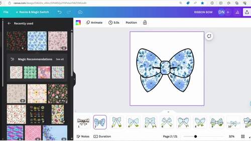 Editable Fill Your Own Ribbon Bow Canva Frames,Ribbon Bow Canva Frames