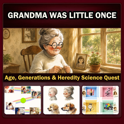 Preview of Inherited Traits and Life Cycles Science Game | Heredity Digital Quest K-2 NGSS