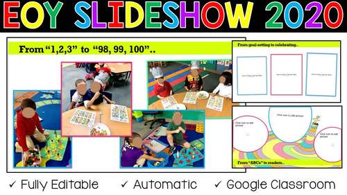 End of Year Slideshow 2020 Editable Template by Primary Polished