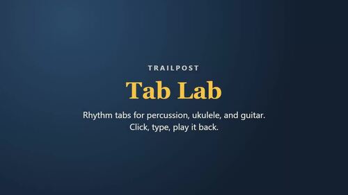 Ukulele, Guitar & Percussion Tab Maker | Tab Lab Notation Tool | Gr 3-12