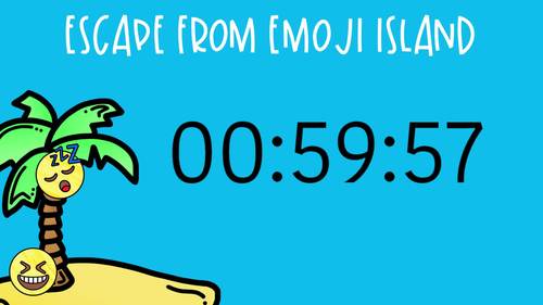 Preview of Escape From Emoji Island Countdown Timer (Digital Escape Room)