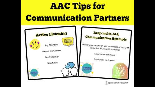 AAC Tips for Communication Partners by Speechie Chatterbox | TPT