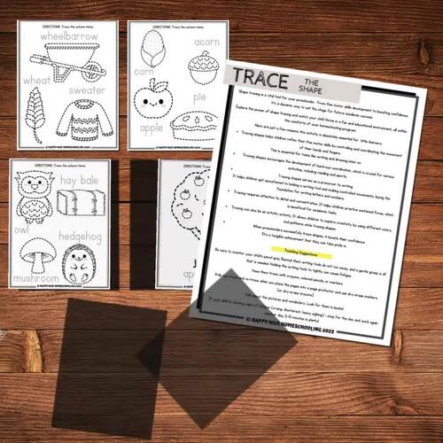 Printable Fall Autumn Preschool Activities by Happy Hive Homeschooling