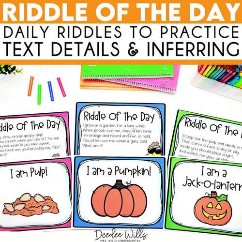 Fall Riddle of the Day Halloween, Pumpkins and More October Riddles