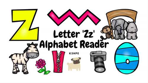 Preview of Letter 'Zz', Alphabet Reader, Voice-Over Video, Phonics, eBook