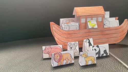 Noah’s Ark 3D Paper Craft | Printable Fun Bible Craft Activity for Kids