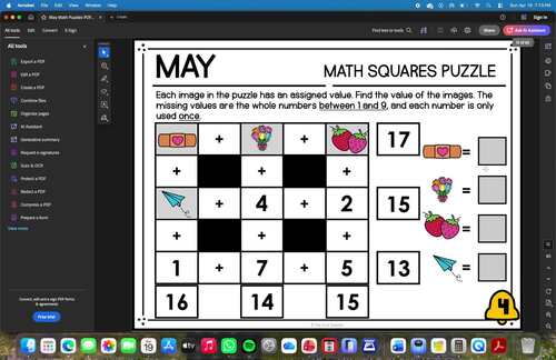 May Puzzles Math Logic Games Brain Teasers and Morning Meeting Games
