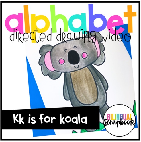 Preview of Letter Kk Koala Alphabet Directed Drawing Video