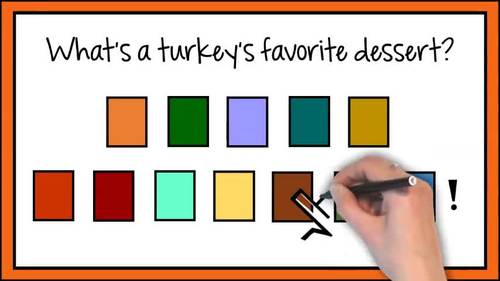 Thanksgiving Proportional Relationships Riddle Game