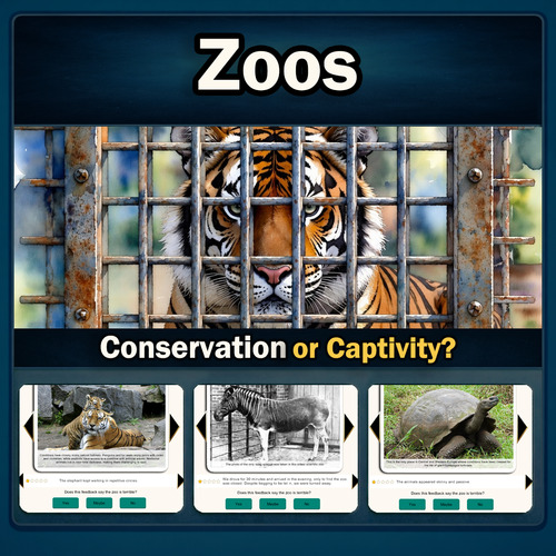 Preview of Zoos: Ethics, Wildlife Conservation & Debate – Interactive Critical Thinking