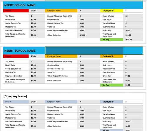 Payroll calc outlet