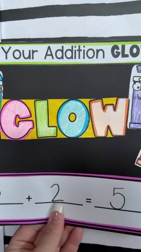 Glow Day Addition Math Craft