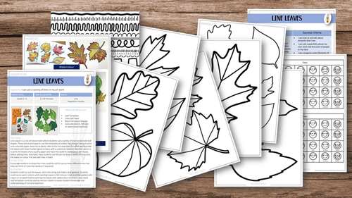 Line Leaves - Elements of Art Lesson Plan by Kerry Daley | TPT
