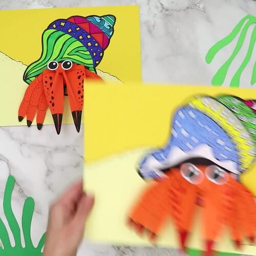 3D Hermit Crab by The Craft Train | TPT