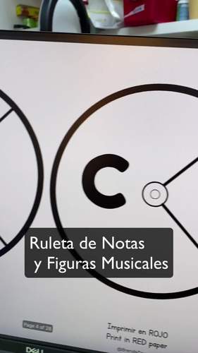 BUNDLE- MUSIC SPINNER - MUSICAL NOTES AND MUSICAL SOUNDS / Ruleta Musical