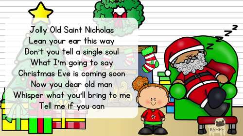 Preview of Music: Jolly Old St. Nicholas, Traditional Christmas Song, Vocal Music Education