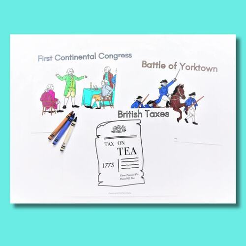 American Revolution Coloring Pages by More Than Just Reading | TPT