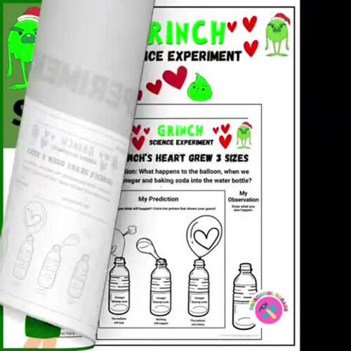 Grinch Science Experiment & Activity Pack by Preschool Garage | TPT