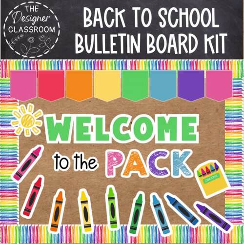 Back To School Bulletin Board Kit - Welcome to the Pack | TPT