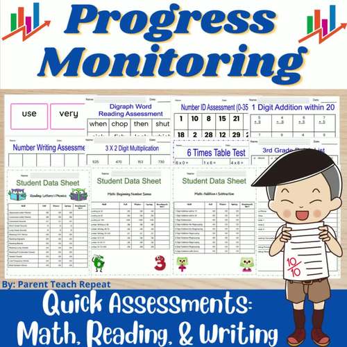 Progress Monitoring Assessments Data Sheets IEP Intervention Back