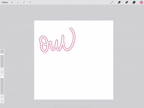 Mono Outline Procreate Brush | Digital Lettering by Fairways and ...