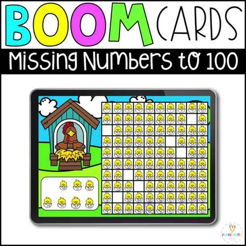 Boom Cards Missing Numbers to 100 Digital Activities Distance Learning