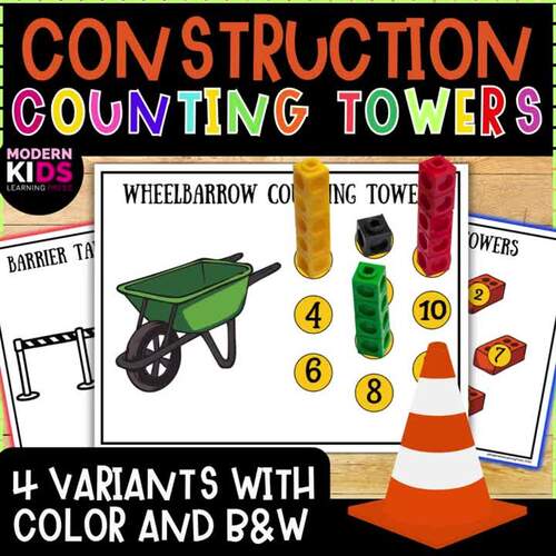 Construction & Building Counting Towers & Number Stairs - Math Centers ...