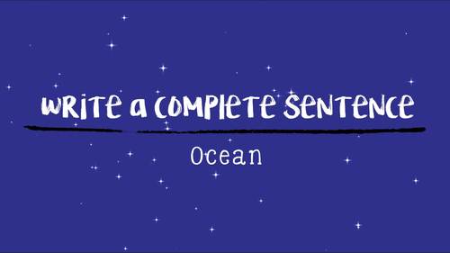 Respond to a Picture Prompt Ocean Sentence Writing for the Google Classroom