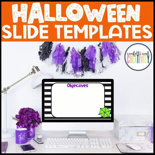 Halloween Holiday Google Slides Template Distance Learning TpT