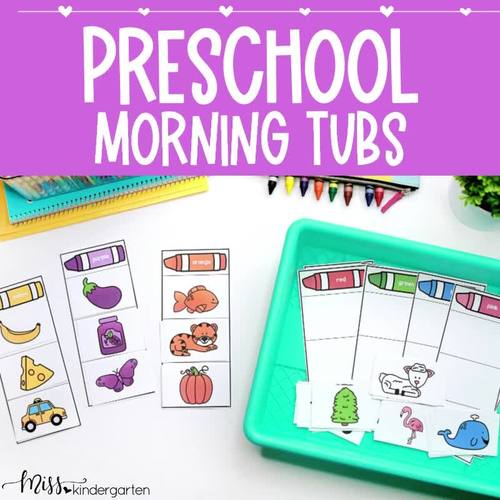 Preschool Morning Tubs PreK Morning Work Fine Motor Skills and Activities